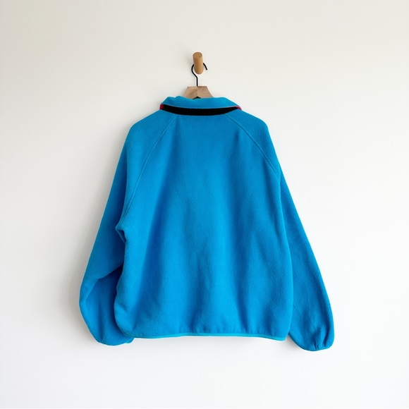 Woolrich Vintage Men’s Full Zip Fleece Jacket XL blue neon Made In USA - Picture 5 of 10